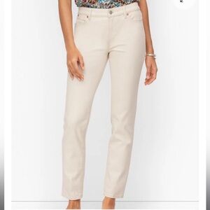 Talbots Slim Ankle Jean Cream 8P New With Tags